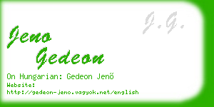 jeno gedeon business card